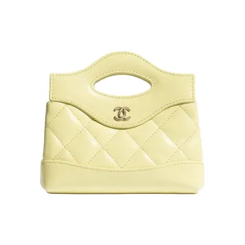CHANEL 31Bag Polished Lambskin Shoulder Bag, Crossbody Bag, Handbag Women's Yellow