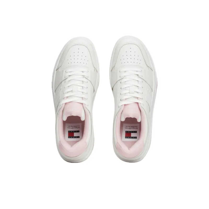 Tommy Hilfiger The Brooklyn Low Top Skateboard Shoes Women's White Pink-3