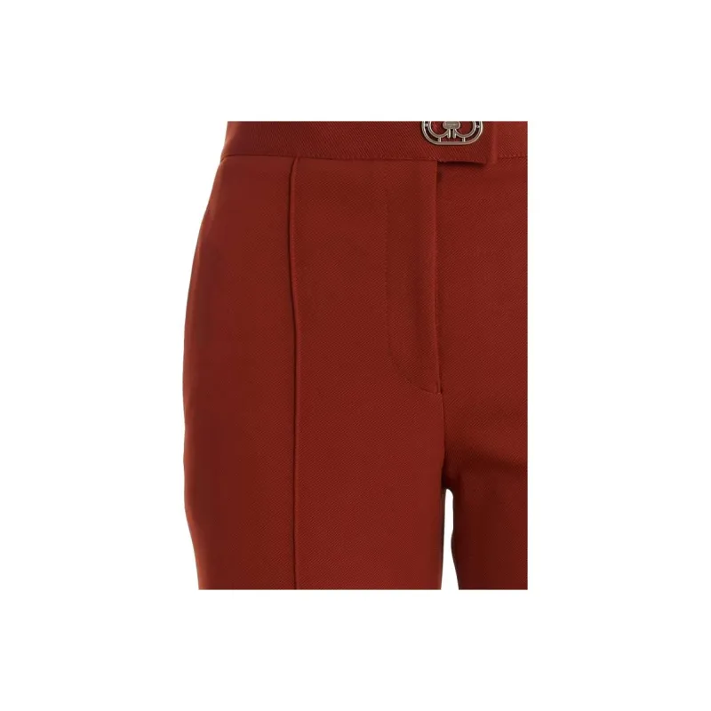 FERRAGAMO SS23 Knitted Sweatpants Women's Orange-4