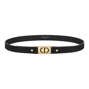 DIOR Calfskin Leather Belts Unisex Black 2 Cm
