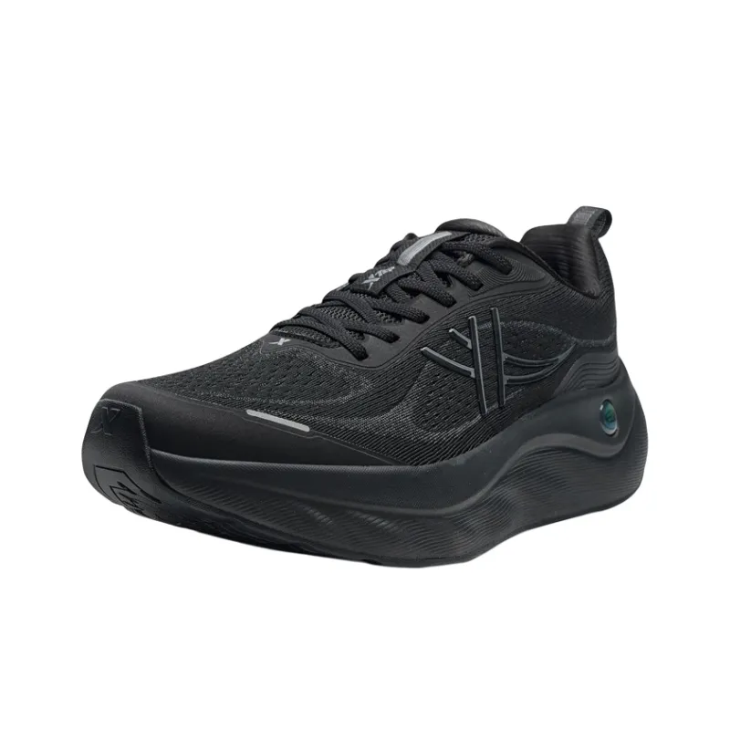 XTEP Cloud Wing 3 Rebound Breathable Slip Resistant Low Top Casual Running Shoes Men's Black-1