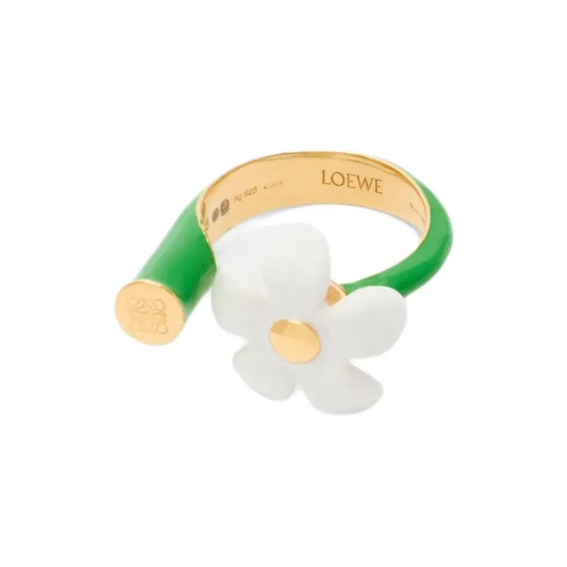 LOEWE Enamel, Sterling Silver, Gold Plated Rings Women's Gold-0