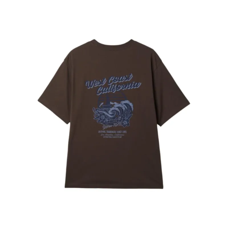 GUESS T Shirts Unisex Brown-0