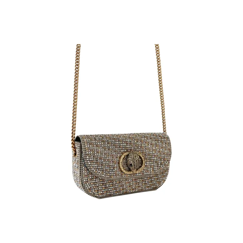 Kurt Geiger London Chelsea Calfskin Crossbody Bag, Shoulder Bag Trumpets Women's Silver & Gold-2