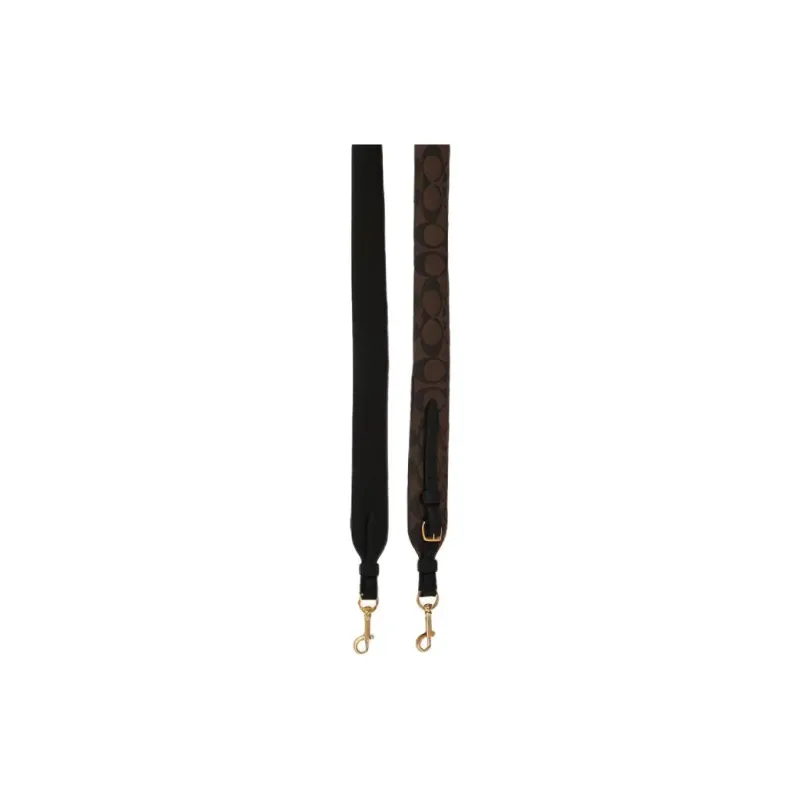 COACH Iconic Coated Canvas With Smooth Leather Bag Strap Women's Black-2
