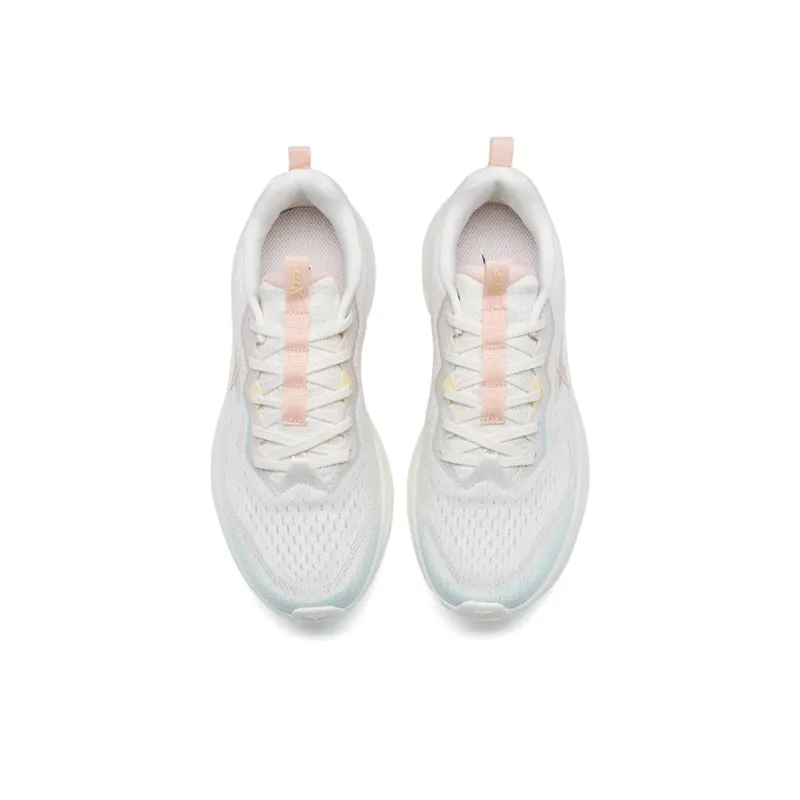 XTEP Abrasion Resistant Slip Resistant Lightweight Low Top Running Shoes Women's White Blue Pink-3