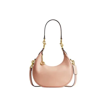 COACH JONIE Leather Shoulder Bag, Crossbody Bag, Handbag Trumpets Women's Cream Orange