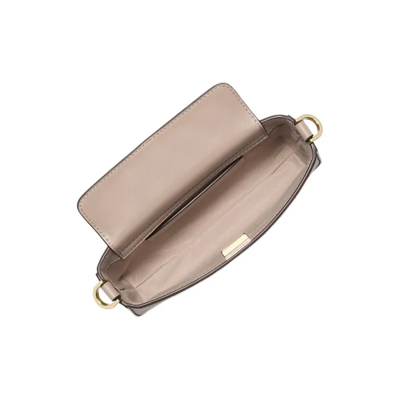 MICHAEL KORS Bryant Coated Canvas Clutch, Crossbody Bag, Shoulder Bag Trumpets Women's Light Brown-1