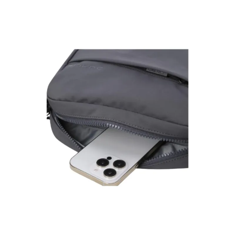 DESCENTE Polyester Shoulder Bag, Crossbody Bag Medium Size Unisex Charcoal Gray-4