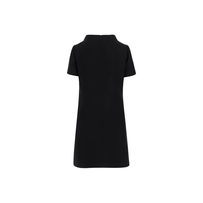 Valentino Short Sleeved Dress Women's Black-1