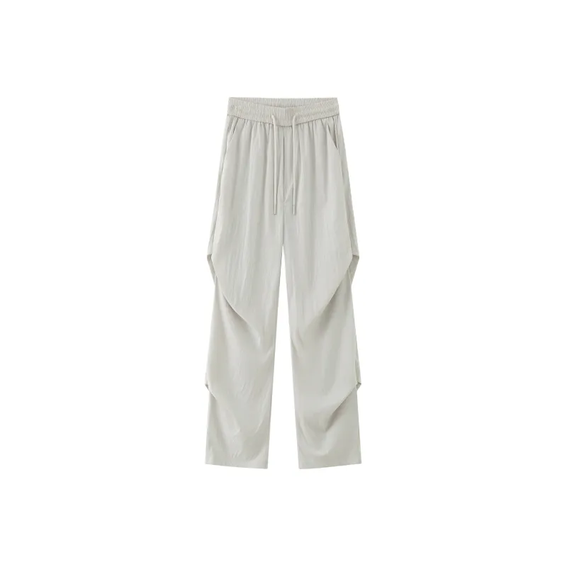 SOIE Casual Pants Unisex Gray White-2