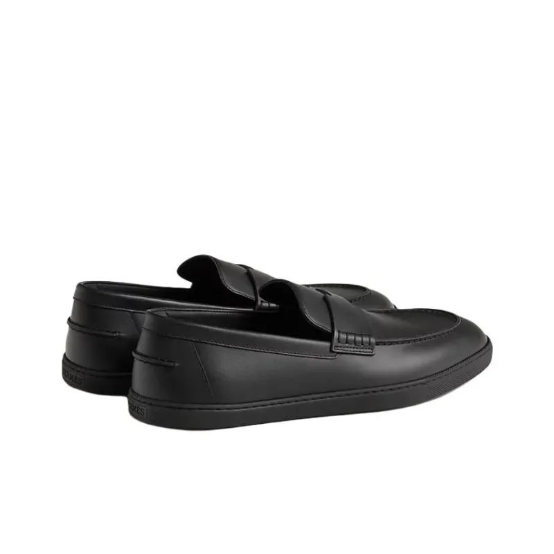 HERMES Job Casual Shoes Men's Black-3