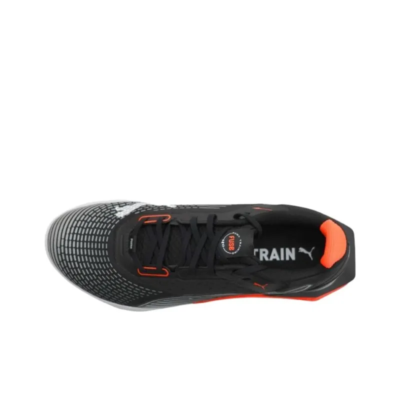 PUMA Low Top Training Shoes Unisex Black Orange-2