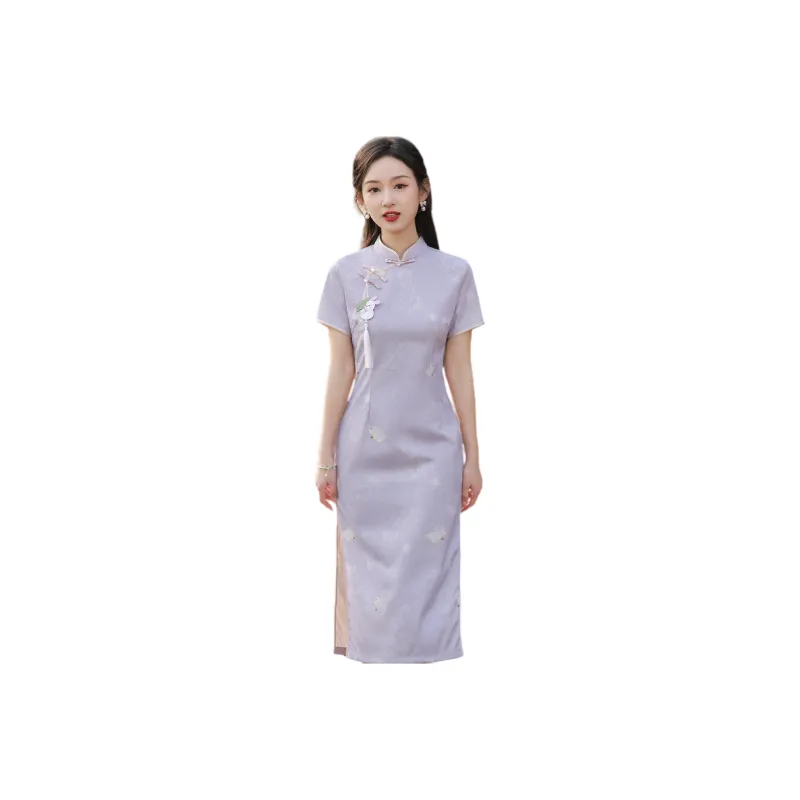 Mu Xiao Xin Cheongsams Women's Purple-0