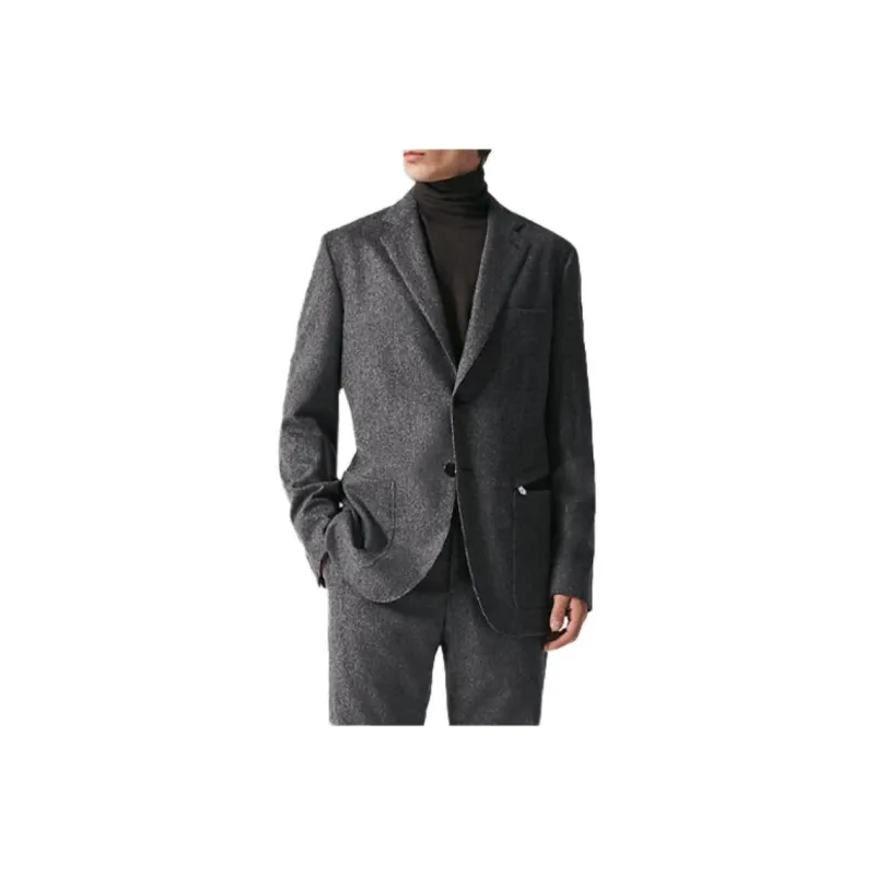 HERMES Business Suits Men Dark Gray-0