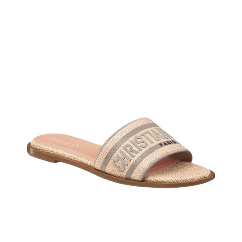 DIOR Dioriviera Slide Slippers Women's Beige-2