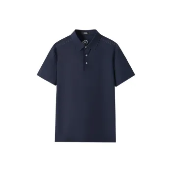 KARL LAGERFELD SS25 Polo Shirt Men's Navy Blue