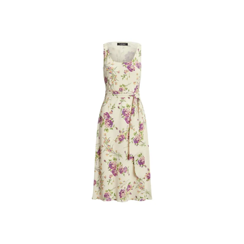LAUREN RALPH LAUREN Sleeveless Dress Women's Cream Multicolor-0