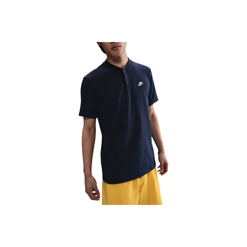 Nike Club T Shirts Men Obsidian/Obsidian/White-0