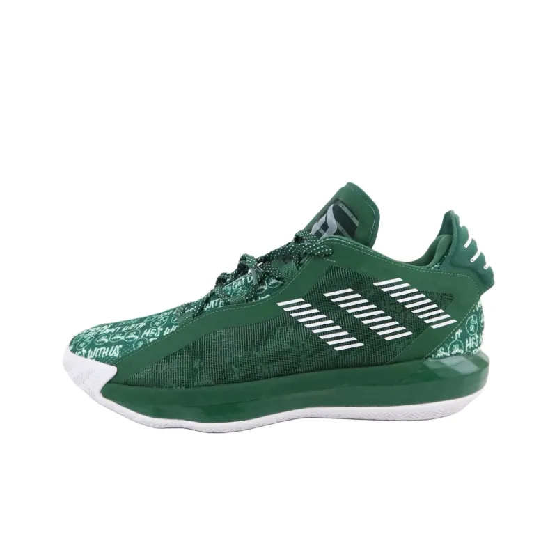 Adidas Dame 6 Abrasion Resistant Low Top Basketball Shoes Men's Green-0