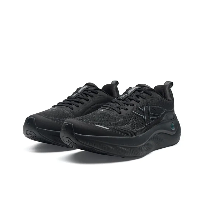 XTEP Cloud Wing 3 Rebound Breathable Slip Resistant Low Top Casual Running Shoes Men's Black-2