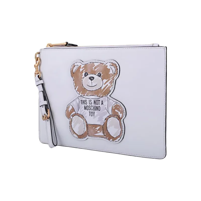 MOSCHINO Clutches Crossbody Bags Women's White-1