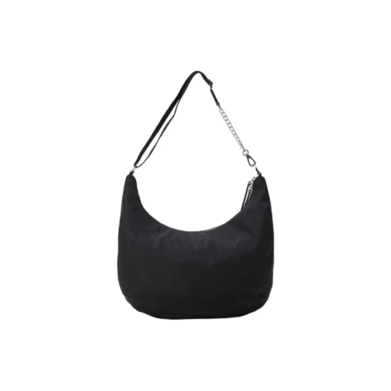 DESCENTE Polyester Crescent Bag Shoulder Bag Medium Size Women's Black-3