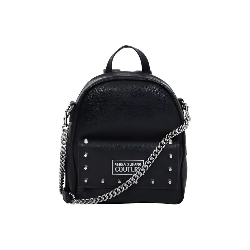 VERSACE JEANS COUTURE Leather Backpack Women's Black-0
