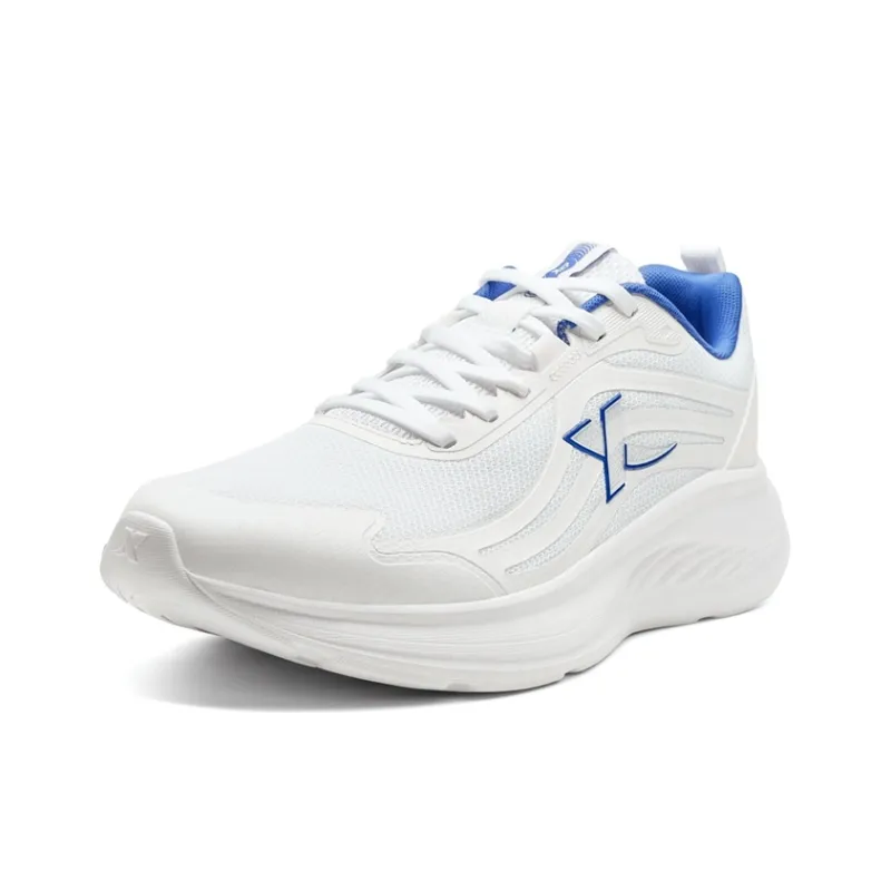 XTEP Cushioning And Breathable Low Top Casual City Commute Running Shoes Men's White Blue-1