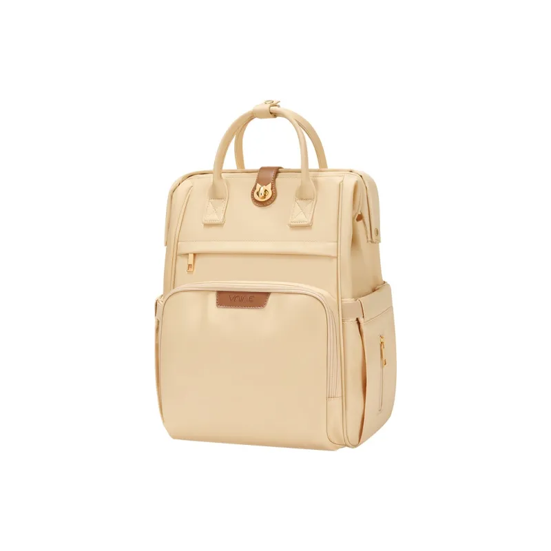 V.NINE Fabric Backpack Regular Women's Cheese Yellow-0