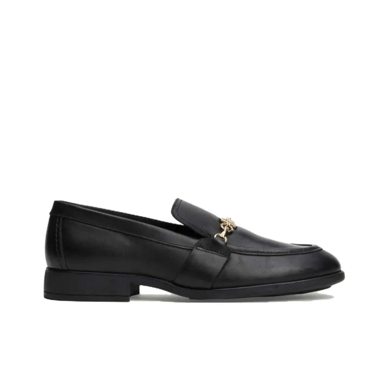 Tommy Hilfiger TH Monogram Loafers 2.6cm Women's Black-1