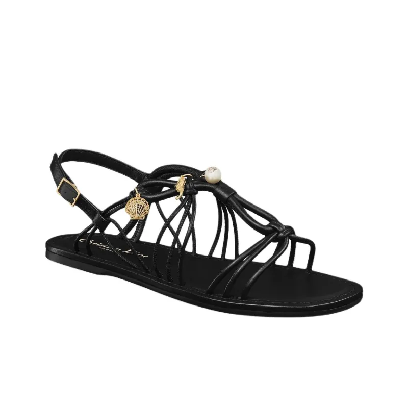 DIOR Dioriviera D Sand One Strap Sandals Women's Black-2