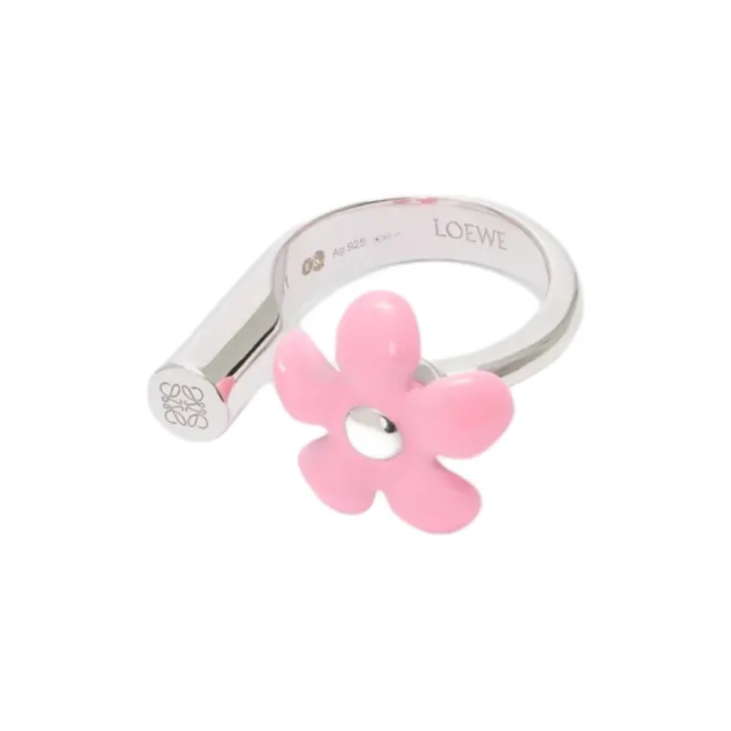 LOEWE Sterling Silver, Enamel Rings Women's Silver-2