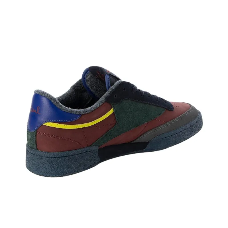Paul Smith x Reebok CLUB C 85 VINTAGE Anti-Slip Wear-Resistant Low-Top Skateboard Shoes Men's Red Green Blue-3