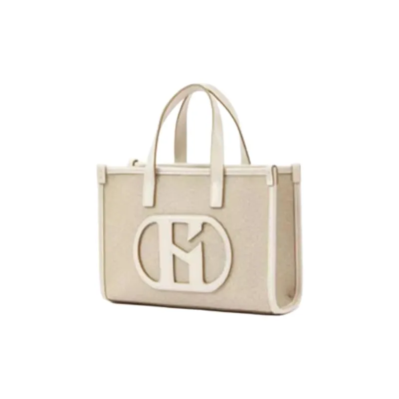HAZZYS Synthetic Leather Tote Bag, Shopping Bag, Shoulder Bag, Crossbody Bag, Handbag Trumpets Women's Ivory/Black-2
