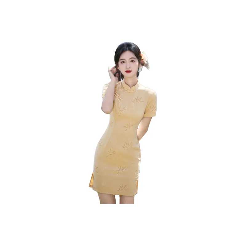 MJ Cheongsams Women's Yellow-0