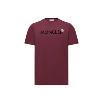Moncler FW25 T Shirt Men's Bordeaux Red