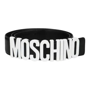 MOSCHINO Leather Belts Men's Black 