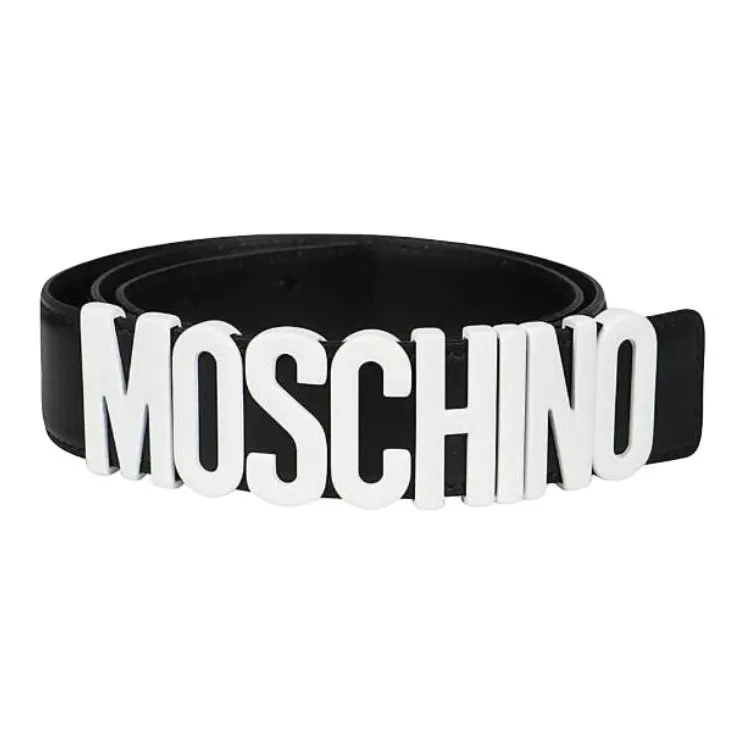 MOSCHINO Leather Belts Men's Black -0