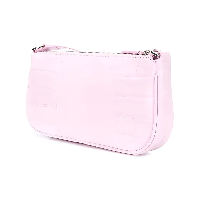 By Far Rachel Cotton With Leather Handbag Women's Pink-1