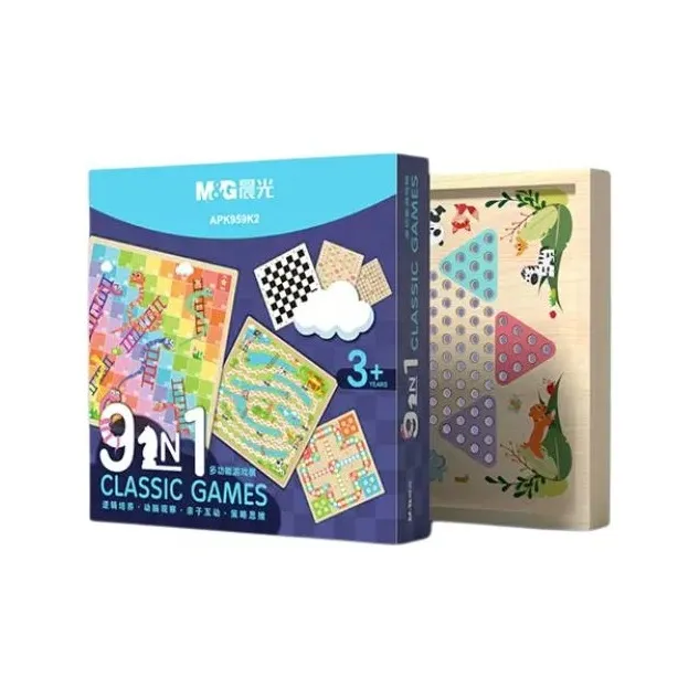 CHENGUANG M&G Aeroplane Chess, Animal Chess, Five In A Row, Chinese Chess, Go Game Board Games-0