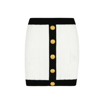BALMAIN Casual Short Skirts Women's White