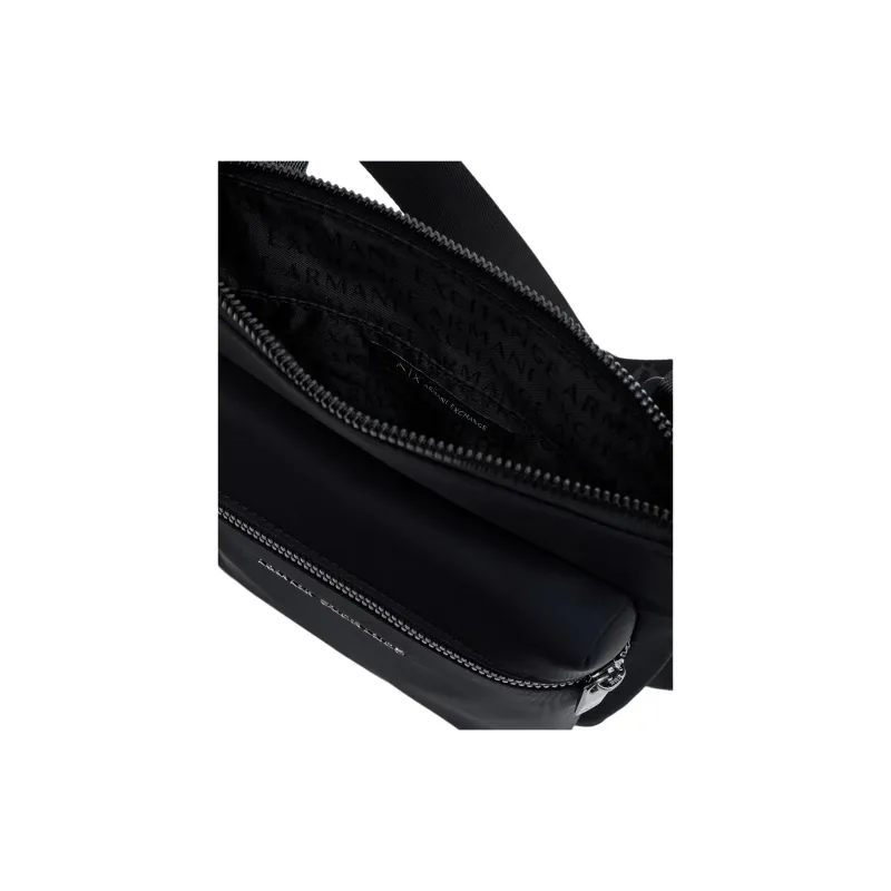 ARMANI EXCHANGEAE Polyamide Shoulder Bag, Crossbody Bag Men's Black-3
