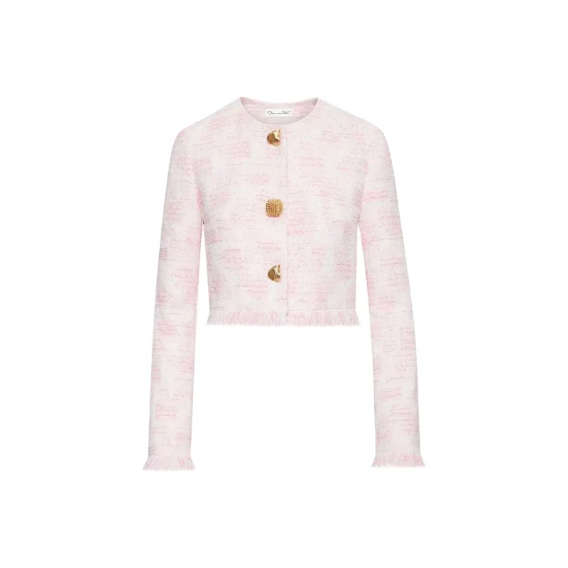 Oscar De La Renta Textured Tweed Jacket-0