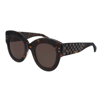 Alaia Plastic Irregular Shape Sunglasses Women's Tortoiseshell