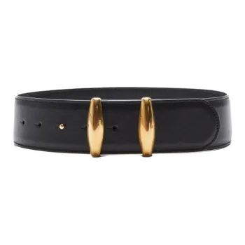 ALTUZARRA Calfskin Leather Belts Unisex Black 