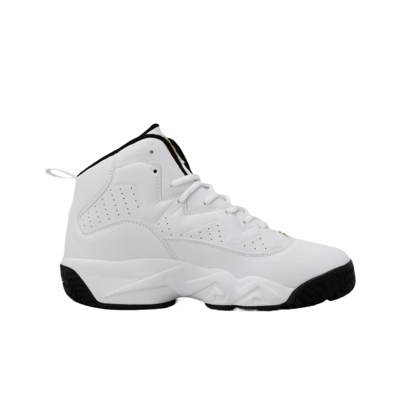 FILA MB High Top Basketball Shoes Unisex White Gold-1