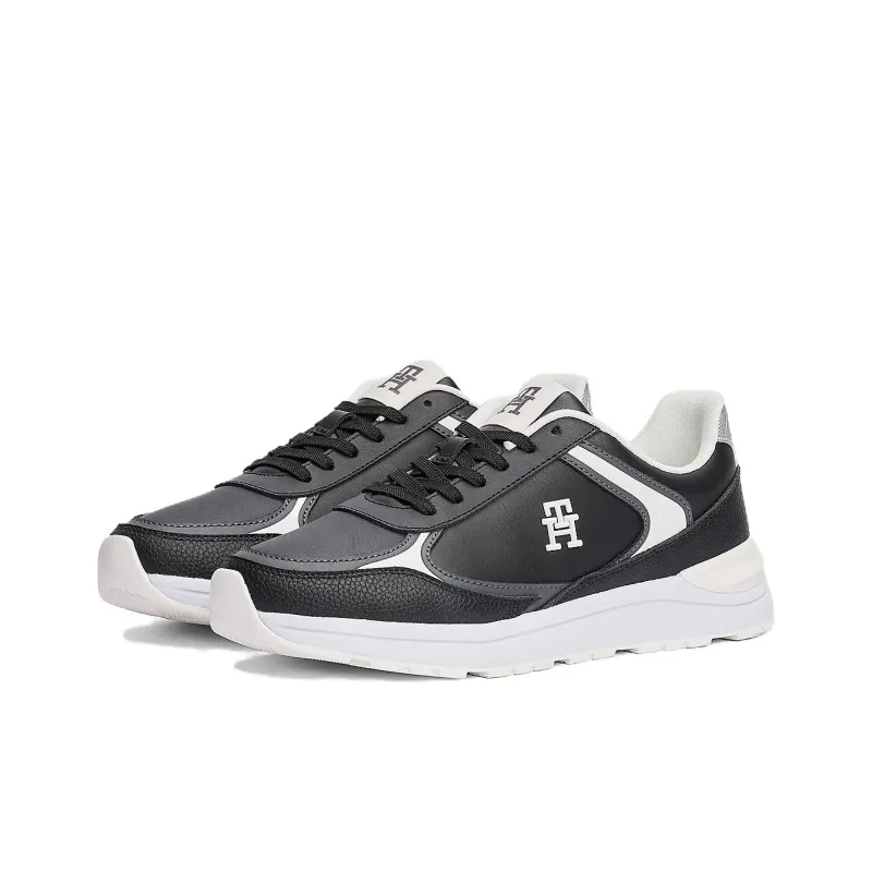 Tommy Hilfiger TH Monogram Low Top Casual Shoes Women's Black-2