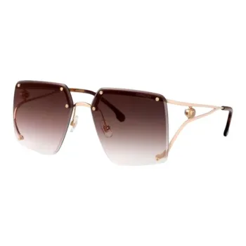 CARRERA Stainless Steel Irregular Shape Sunglasses Women's Gold