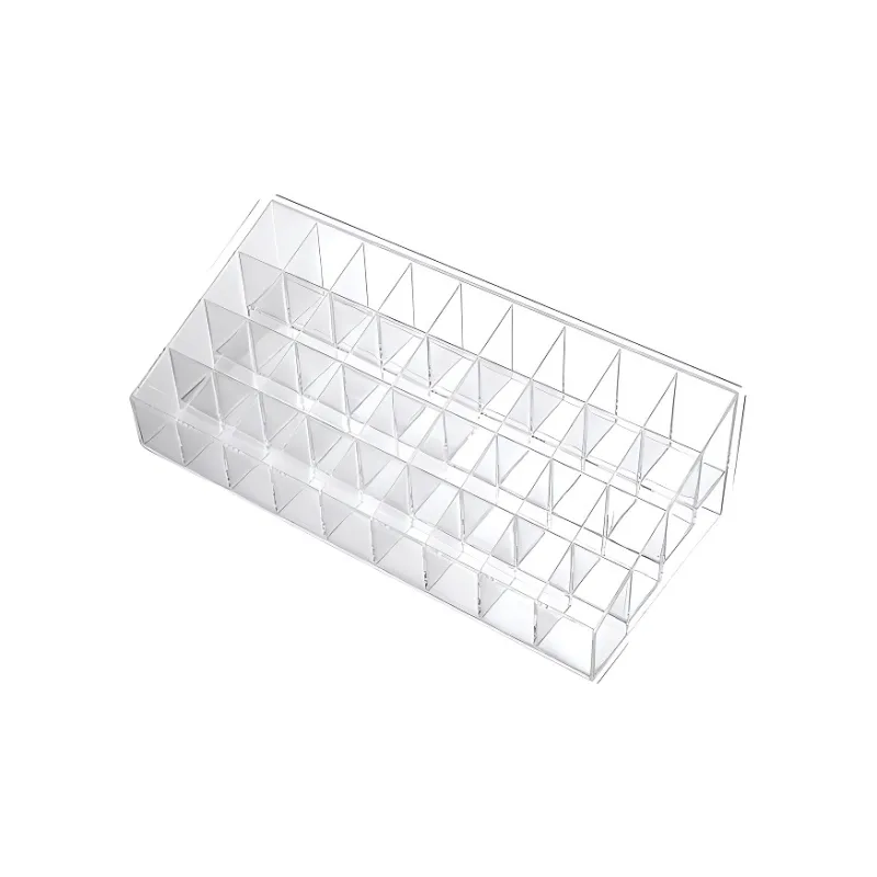 ZHIYIN Transparent Lipstick Storage Racks & Shelves Organizer Box Desktop Lipstick Rack Storage Box Makeup Tool-4